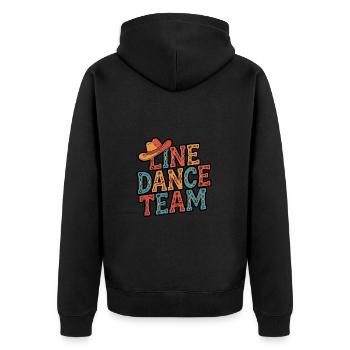 Line Dance Group Team Family Dancing - Unisex Premium Organic Zip Hoodie - black - Back - Nico (187cm)