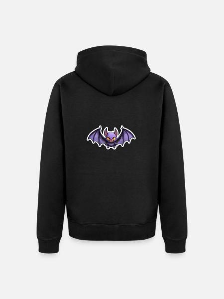 Bat / Vampire / Dracula / Animal / Halloween - Unisex Premium Organic Zip Hoodie - black