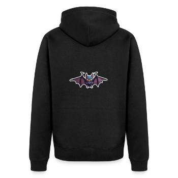Bat / Vampire / Dracula / Animal / Halloween - Unisex Premium Organic Zip Hoodie - black - Back - Nico (187cm)