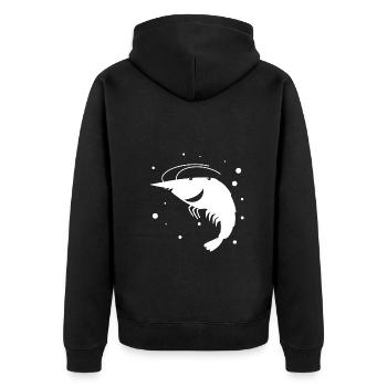 Languste - Fisch Meereswesen Tierfreund - Unisex Premium Bio Zip Hoodie - Schwarz - Hinten - Nico (187cm)