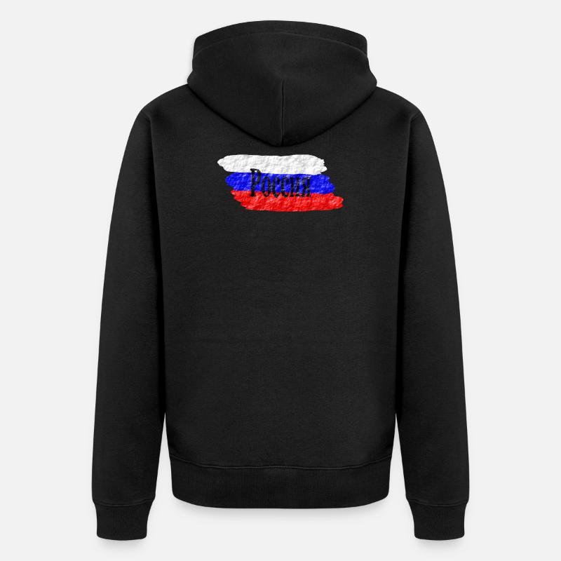 Russie - Veste à capuche bio Premium Unisexe - noir