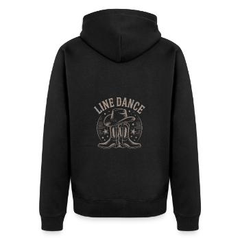 La danse en ligne est mon passe-temps. Design de danse en ligne cool - Veste à capuche bio Premium Unisexe - noir - Dos - Nico (187cm)