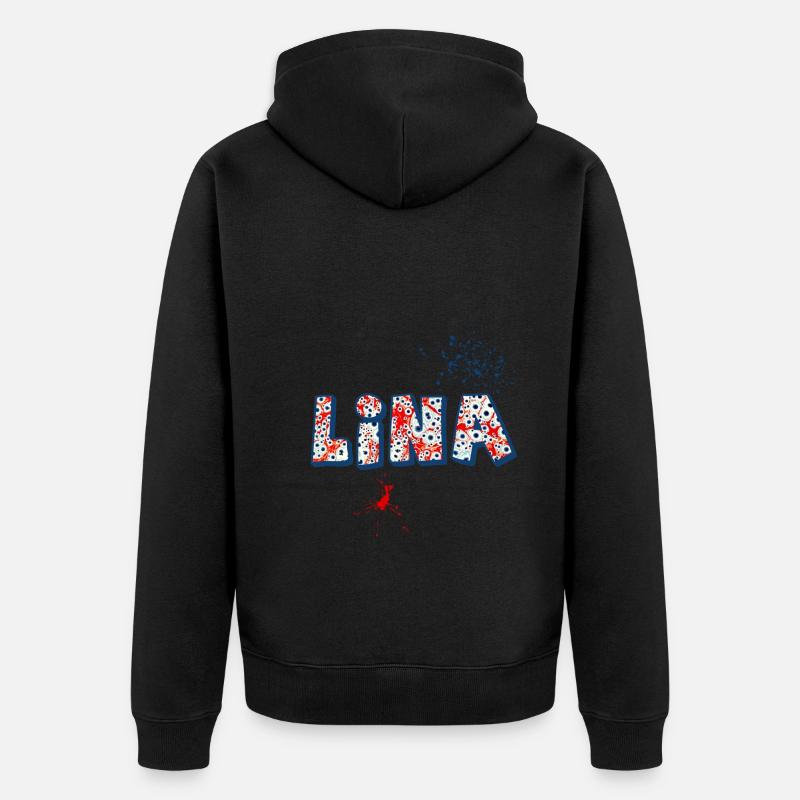 Lina E 260 - Veste à capuche bio Premium Unisexe - noir