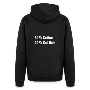 Poils de chat sur vêtements en coton - Katzenhaare - Veste à capuche bio Premium Unisexe - noir - Dos - Nico (187cm)