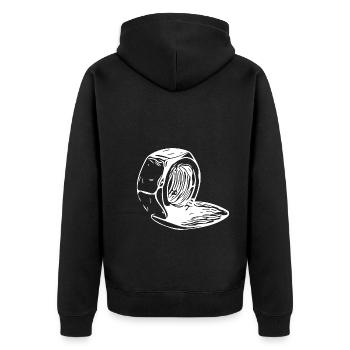 Écrou à vis fondu verticalement - Veste à capuche bio Premium Unisexe - noir - Dos - Nico (187cm)