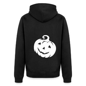Visage de citrouille - costume effrayant d’Halloween - Veste à capuche bio Premium Unisexe - noir - Dos - Nico (187cm)