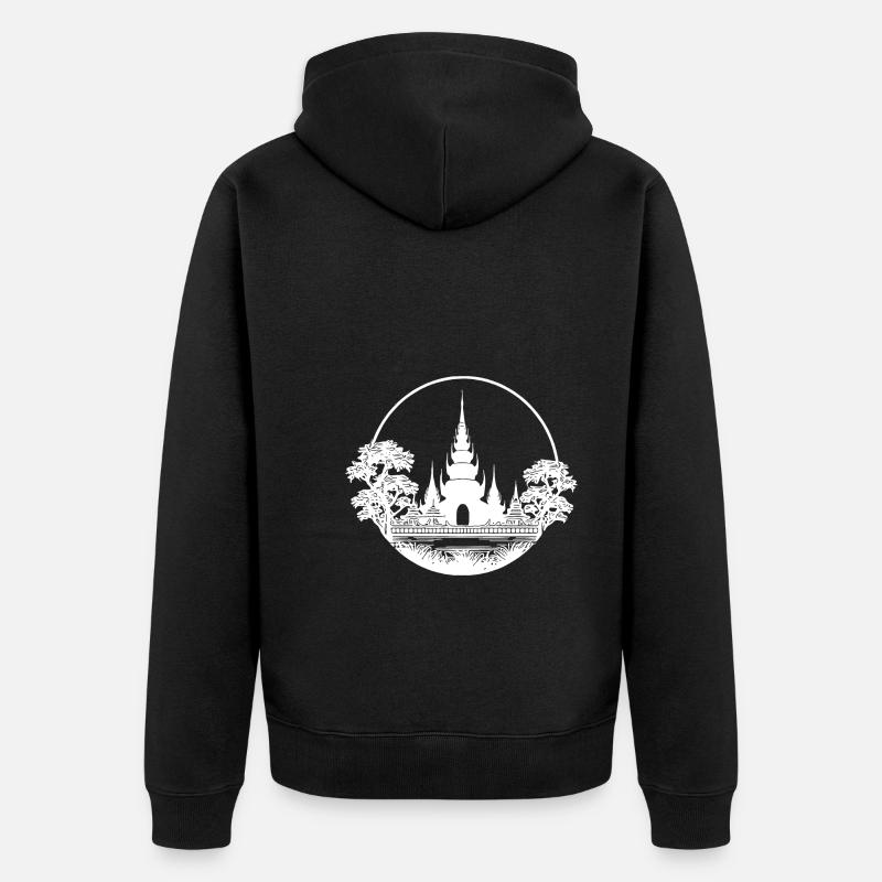 Thaïlande Exotic Dream Temple - Veste à capuche bio Premium Unisexe - noir