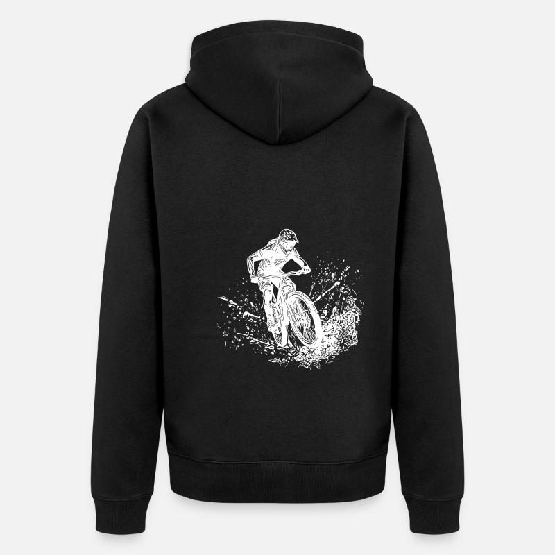 VTT Mud Splash Downhill - Veste à capuche bio Premium Unisexe - noir
