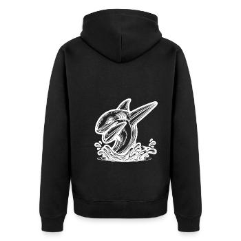 Grim Dabbing Shark - Dabbing Shark - Veste à capuche bio Premium Unisexe - noir - Dos - Nico (187cm)