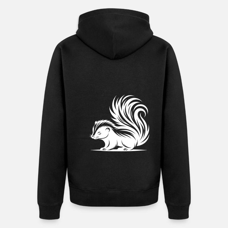 Mignon bébé mouffette câlin - Veste à capuche bio Premium Unisexe - noir
