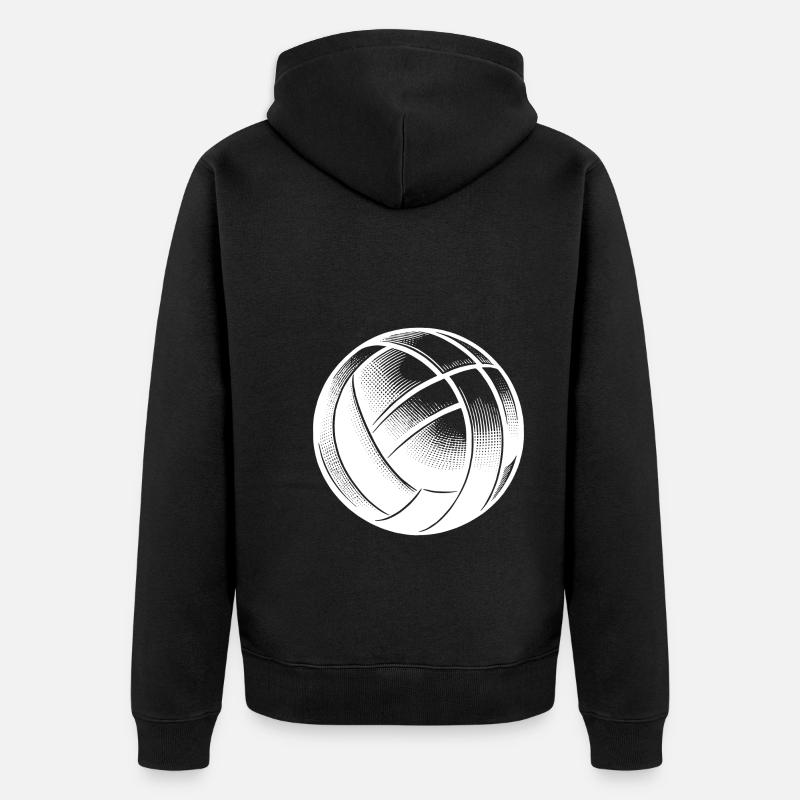 Conception de volley-ball - Veste à capuche bio Premium Unisexe - noir