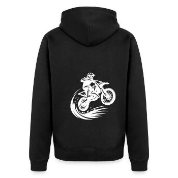 Machine tout-terrain Hobby Motorsport en saut - Veste à capuche bio Premium Unisexe - noir - Dos - Nico (187cm)