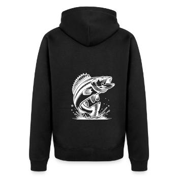 Prédateur élégant sauteur de sandre - Veste à capuche bio Premium Unisexe - noir - Dos - Nico (187cm)