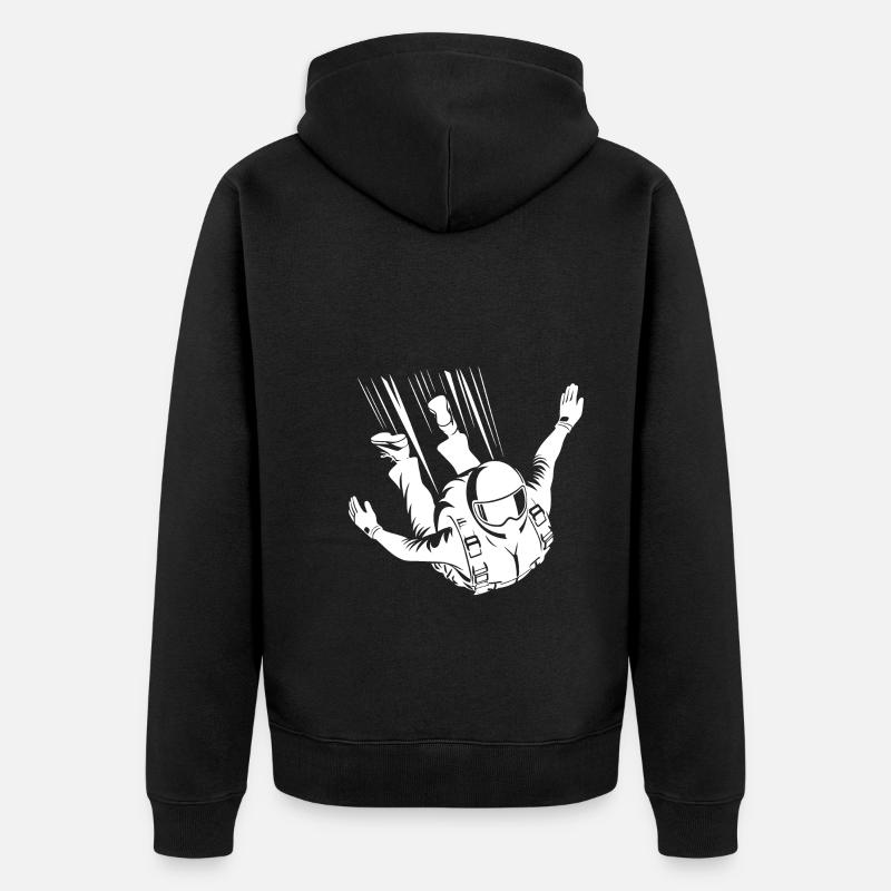 Parachutisme Saut en parachutisme cool - Veste à capuche bio Premium Unisexe - noir