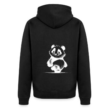 Cuddly Bear Enfants Panda Bébé Crayon Croquis - Veste à capuche bio Premium Unisexe - noir - Dos - Nico (187cm)