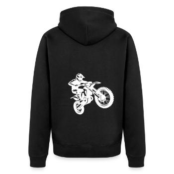 Hot Jumping Off-Road Machine Hobby Motorsport - Unisex Premium Organic Zip Hoodie - black - Back - Nico (187cm)