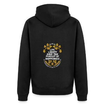 La vie, la liberté et la poursuite de la sainteté - Veste à capuche bio Premium Unisexe - noir - Dos - Nico (187cm)