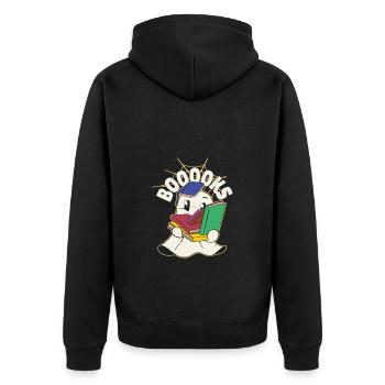 Groovy Lire la suite Livres Ghost Cute Funny - Veste à capuche bio Premium Unisexe - noir - Dos - Nico (187cm)