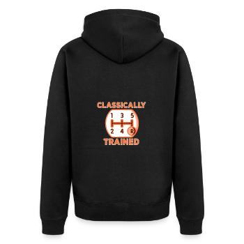 Manual transmission Gearshift Manual transmission - Unisex Premium Organic Zip Hoodie - black - Back - Nico (187cm)