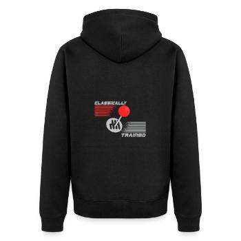 Manual transmission Gearshift Manual transmission - Unisex Premium Organic Zip Hoodie - black - Back - Nico (187cm)