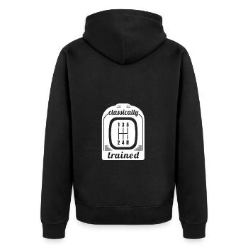 Manual transmission Gearshift Manual transmission - Unisex Premium Organic Zip Hoodie - black - Back - Nico (187cm)