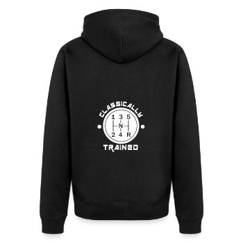 Manual transmission Gearshift Manual transmission - Unisex Premium Organic Zip Hoodie - black - Back - Nico (187cm)