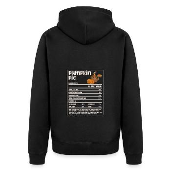 Kürbiskuchen Nährwertangaben Kuchenliebhaber - Unisex Premium Bio Zip Hoodie - Schwarz - Hinten - Nico (187cm)