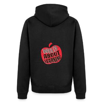 Wild About Learning Lehrer Schule Pre-K Tier - Unisex Premium Bio Zip Hoodie - Schwarz - Hinten - Nico (187cm)
