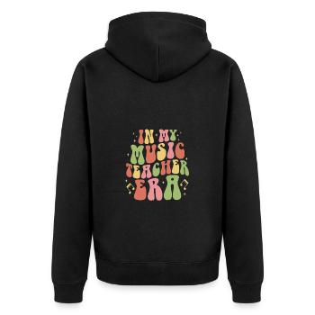 À l’époque de mon professeur de musique, musicien d’école - Veste à capuche bio Premium Unisexe - noir - Dos - Nico (187cm)