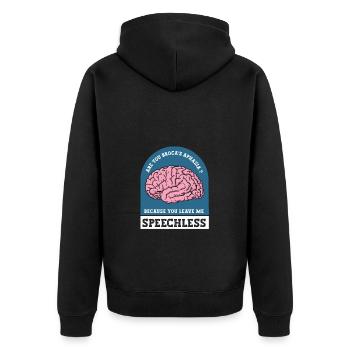 Renforcer la connexion de sensibilisation à l’aphasie - Veste à capuche bio Premium Unisexe - noir - Dos - Nico (187cm)