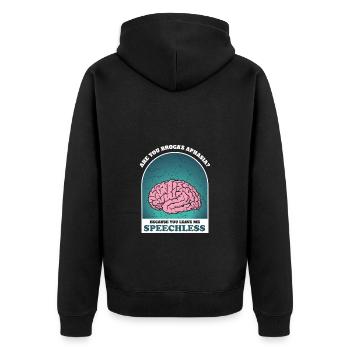 Renforcer la connexion de sensibilisation à l’aphasie - Veste à capuche bio Premium Unisexe - noir - Dos - Nico (187cm)