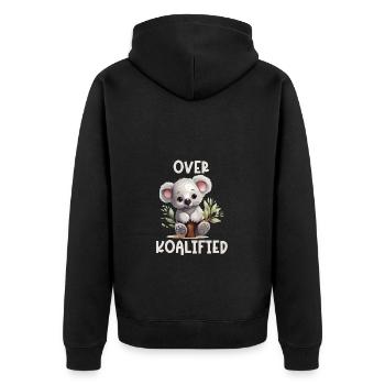 Über Koalified Koala Bear Lover Geburtstag - Unisex Premium Bio Zip Hoodie - Schwarz - Hinten - Nico (187cm)