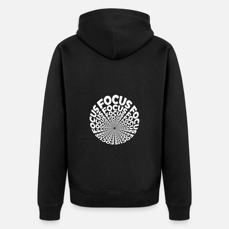 Focus Optical Illusion - Fascinating Visual - Unisex Premium Organic Zip Hoodie - black