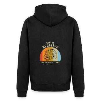 Ne soyez pas accro à - Veste à capuche bio Premium Unisexe - noir - Dos - Nico (187cm)