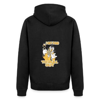 Tooth Fairy: Humorous Sayings - Unisex Premium Organic Zip Hoodie - black - Back - Nico (187cm)