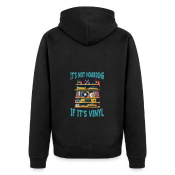 Ce n’est pas de la thésaurisation s’il s’agit d’un vinyle de collection - Veste à capuche bio Premium Unisexe - noir - Dos - Nico (187cm)