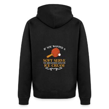 Wenn Du Ein Soft Serve Wolltest, Hättest Du Eis - Unisex Premium Bio Zip Hoodie - Schwarz - Hinten - Nico (187cm)