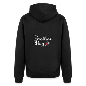 Brother Bug Coccinelle mignonne avec des coeurs - Veste à capuche bio Premium Unisexe - noir - Dos - Nico (187cm)