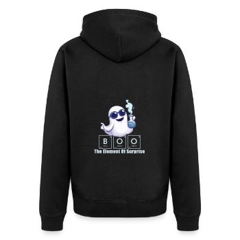 Boo L’élément de surprise Chimie Fantômes - Veste à capuche bio Premium Unisexe - noir - Dos - Nico (187cm)