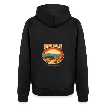 Death Valley National Park Landscape Retro Design - Unisex Premium Organic Zip Hoodie - black - Back - Nico (187cm)