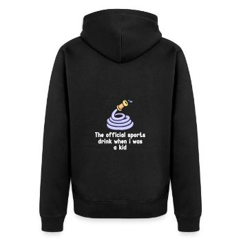 La boisson sportive officielle de mon enfance – - Veste à capuche bio Premium Unisexe - noir - Dos - Nico (187cm)