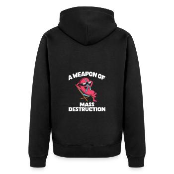 A Weapon Of Mass Destruction Chillendes - Unisex Premium Bio Zip Hoodie - Schwarz - Hinten - Nico (187cm)