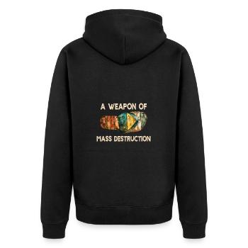 A Weapon Of Mass Destruction Chillendes - Unisex Premium Bio Zip Hoodie - Schwarz - Hinten - Nico (187cm)