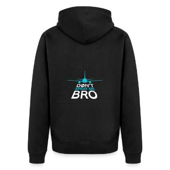 Don’t Spray Me Bro Avion Humour Chemtrail - Veste à capuche bio Premium Unisexe - noir - Dos - Nico (187cm)