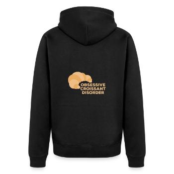 Obsessive Croissant Disorder Délice du petit-déjeuner pour - Veste à capuche bio Premium Unisexe - noir - Dos - Nico (187cm)
