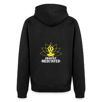 Yoga Om fortement médité design pour - Veste à capuche bio Premium Unisexe - noir - Dos - Nico (187cm)