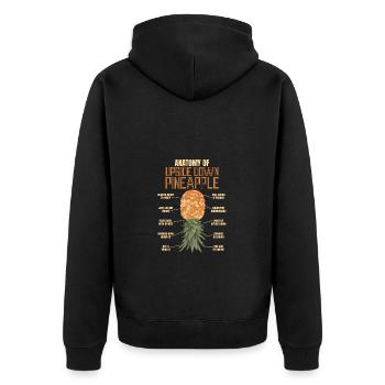 Anatomie d'un ananas à l'envers pour - Veste à capuche bio Premium Unisexe - noir - Dos - Nico (187cm)