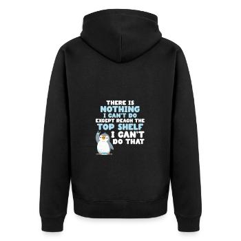 Es Gibt Nichts, Was Ich Nicht Kann, Außer Das - Unisex Premium Bio Zip Hoodie - Schwarz - Hinten - Nico (187cm)