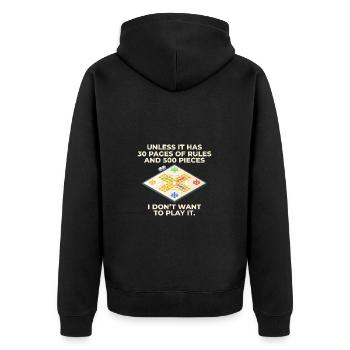 Des jeux de société pour des stratèges exigeants à 30 ans - Veste à capuche bio Premium Unisexe - noir - Dos - Nico (187cm)