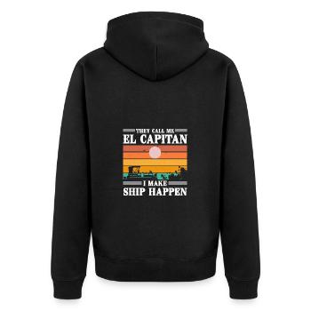 El Capitan Sunset Boat Adventure - Veste à capuche bio Premium Unisexe - noir - Dos - Nico (187cm)